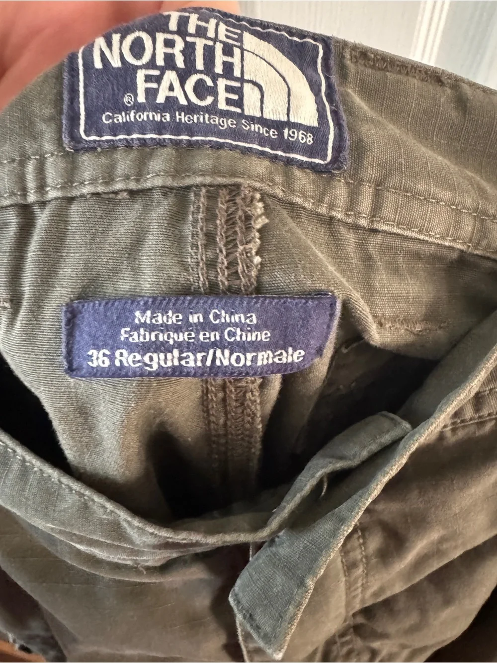 Men's North Face Olive Cargo Shorts